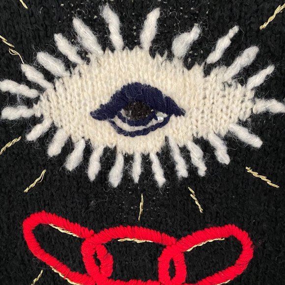 RAQUEL ALLEGRA LOVE EYE EMBROIDERED CARDIGAN  ) or XS - Picture 9 of 12